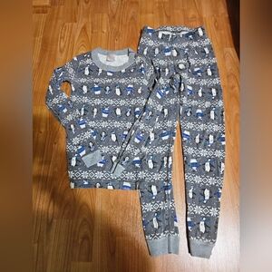 Hanna Andersson Gray Penguin Pajama Set